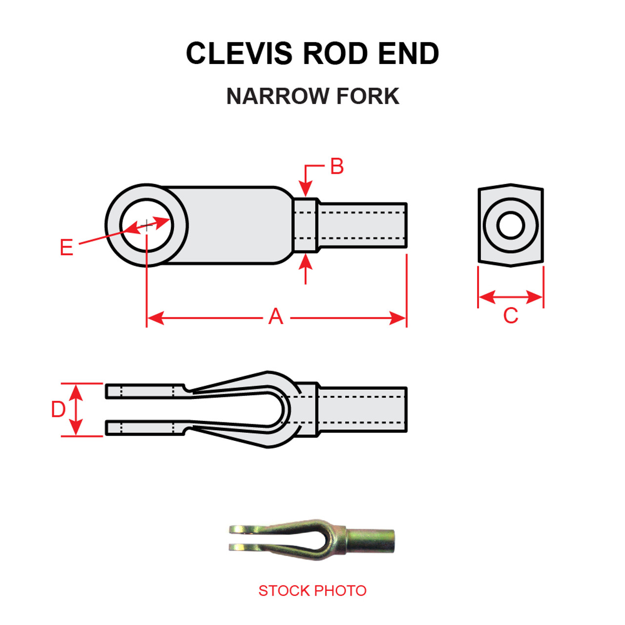 AN481-10   CLEVIS ROD END