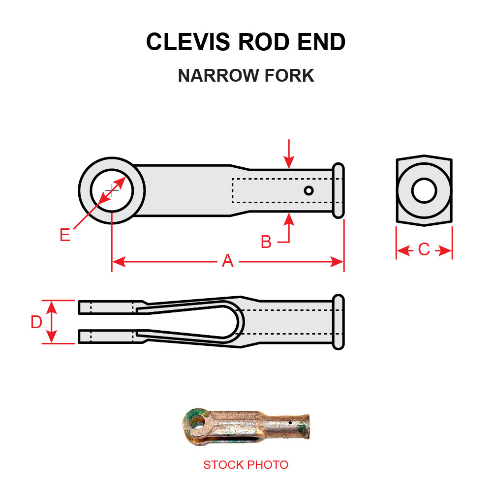 MS27975-2 CLEVIS ROD END - Univair Aircraft Corporation