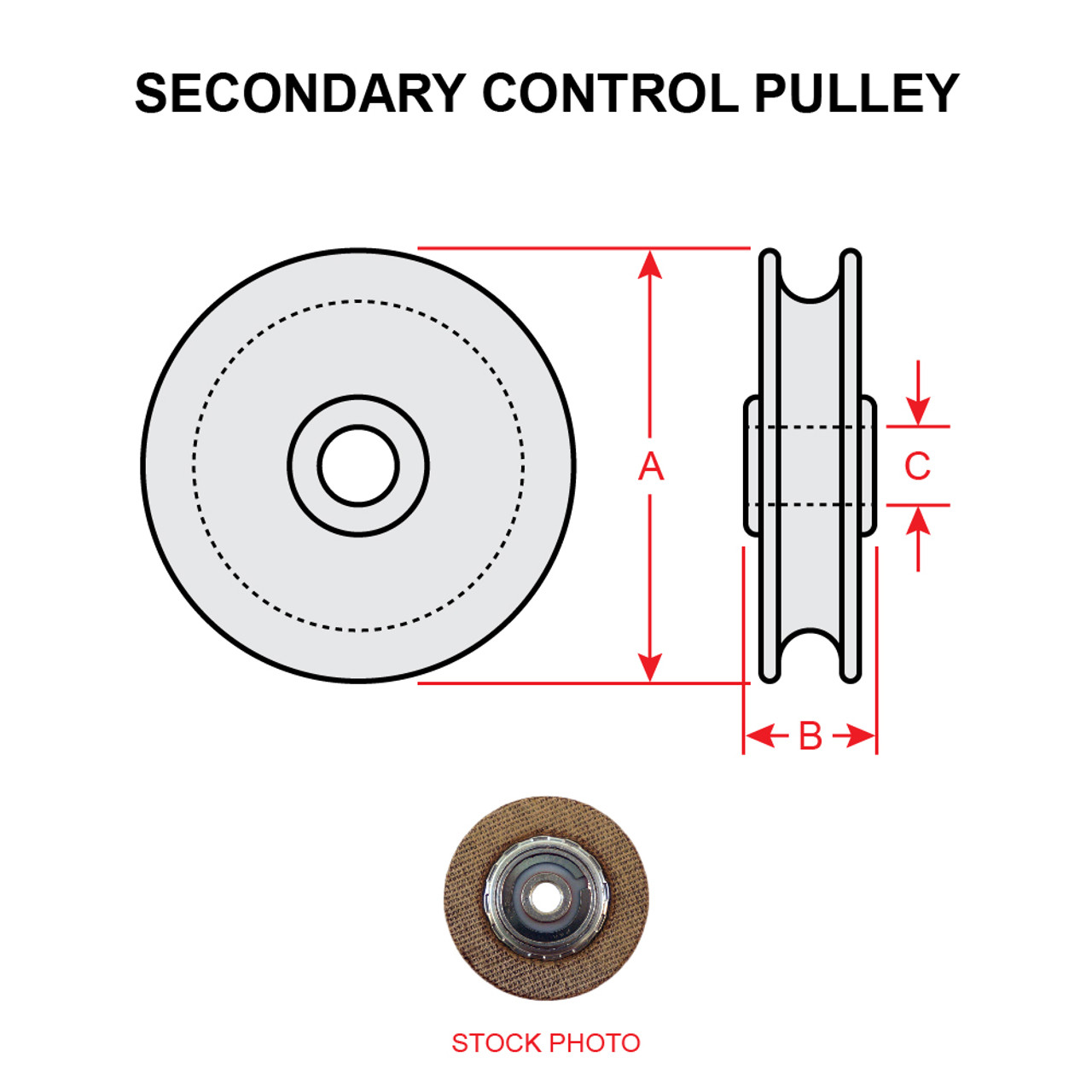 MS20219-4   SECONDARY CONTROL PULLEY