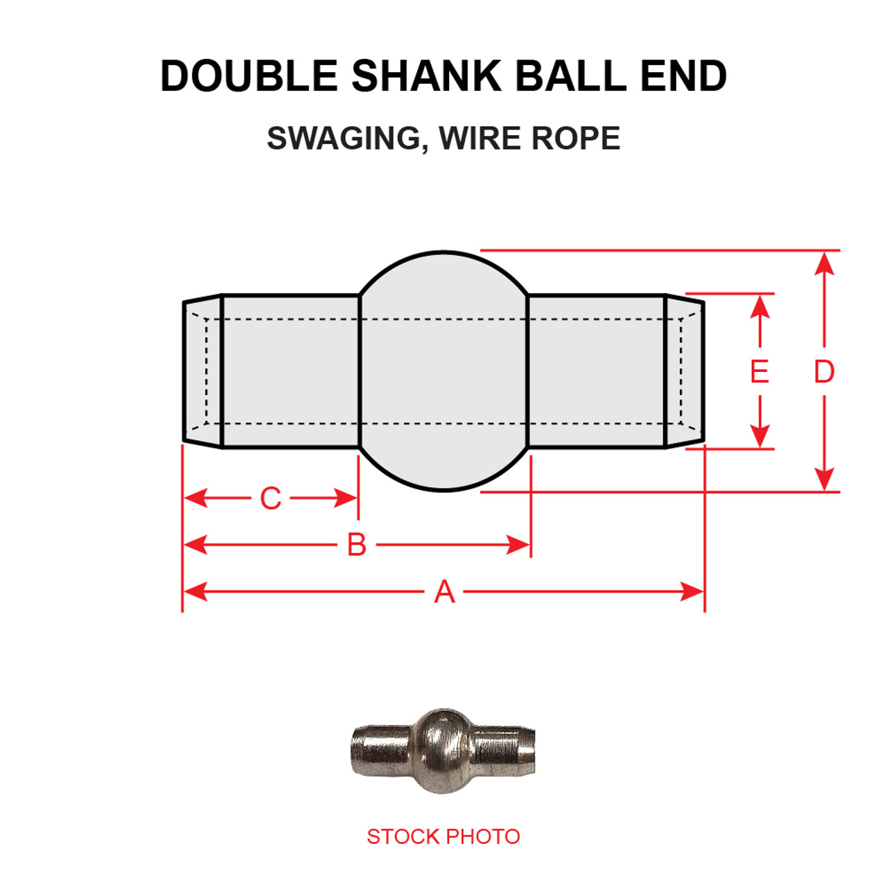 AN663C2   DOUBLE SHANK BALL TERMINAL