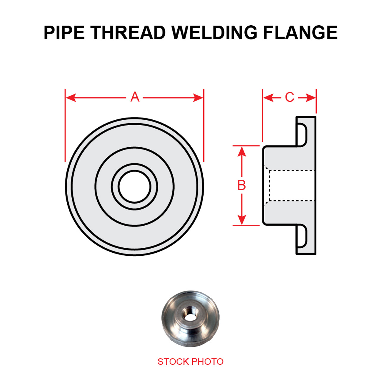 AN867-1   PIPE THREAD WELDING FLANGE