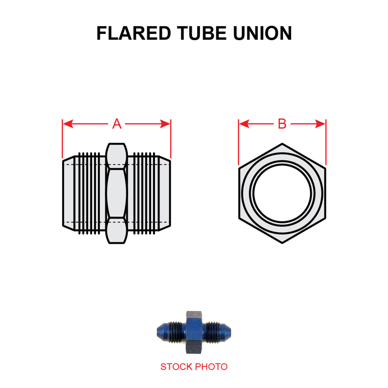 AN815-6   FLARED TUBE UNION