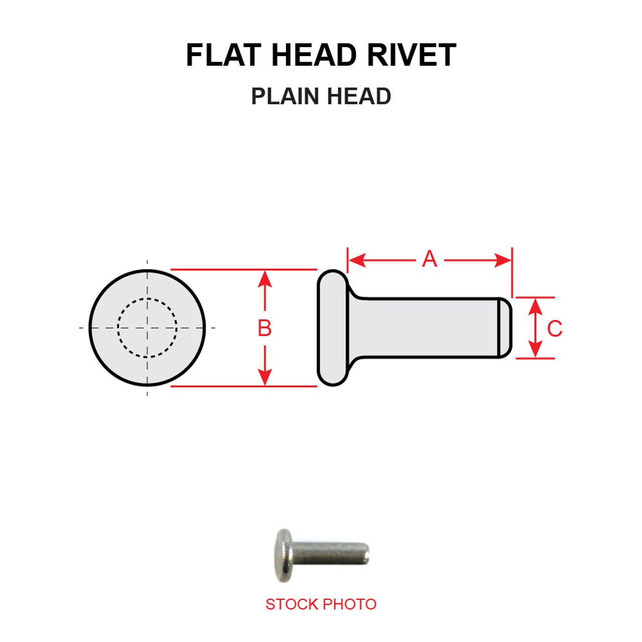 AN442A6-5   FLAT HEAD RIVET