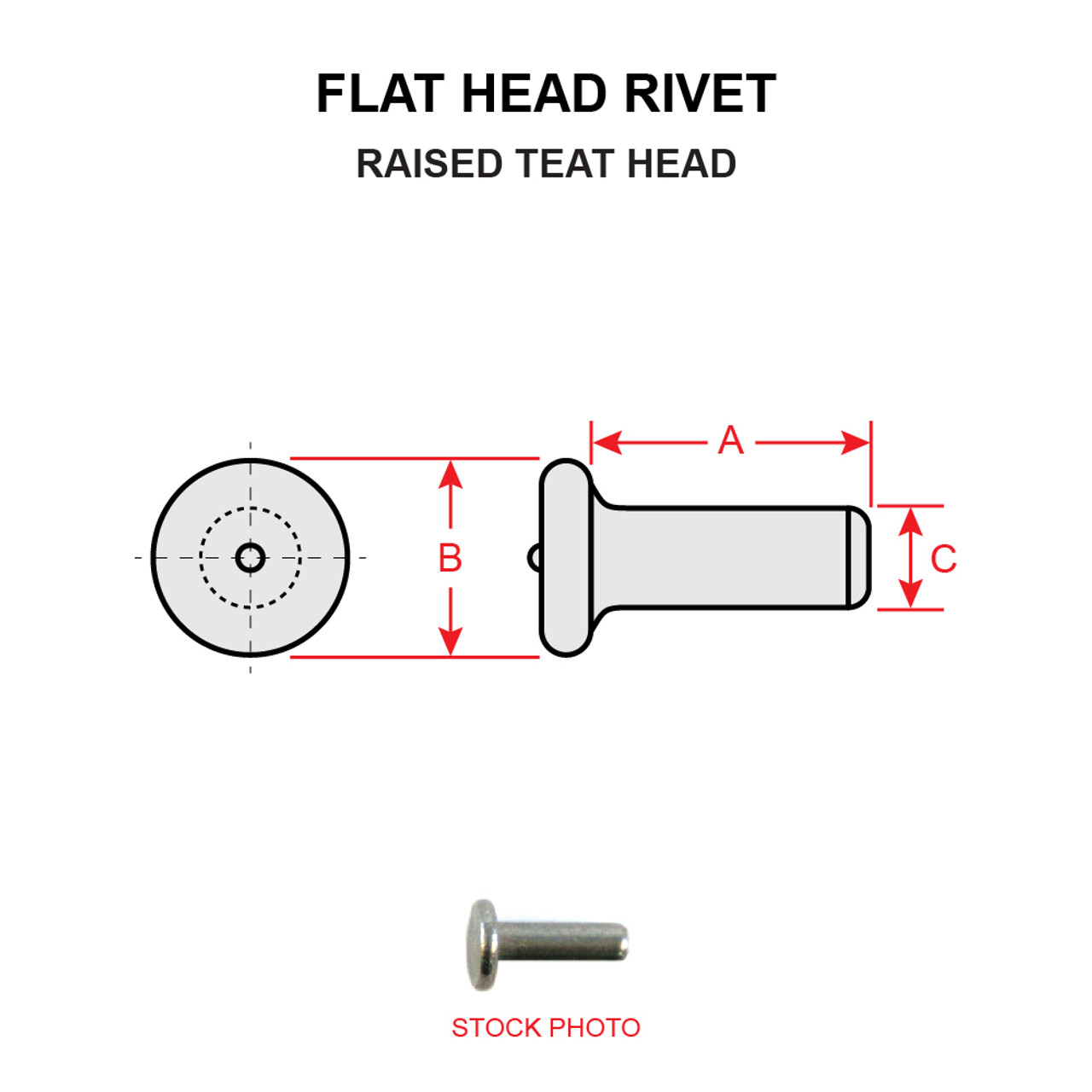 AN442D6-24   FLAT HEAD RIVET