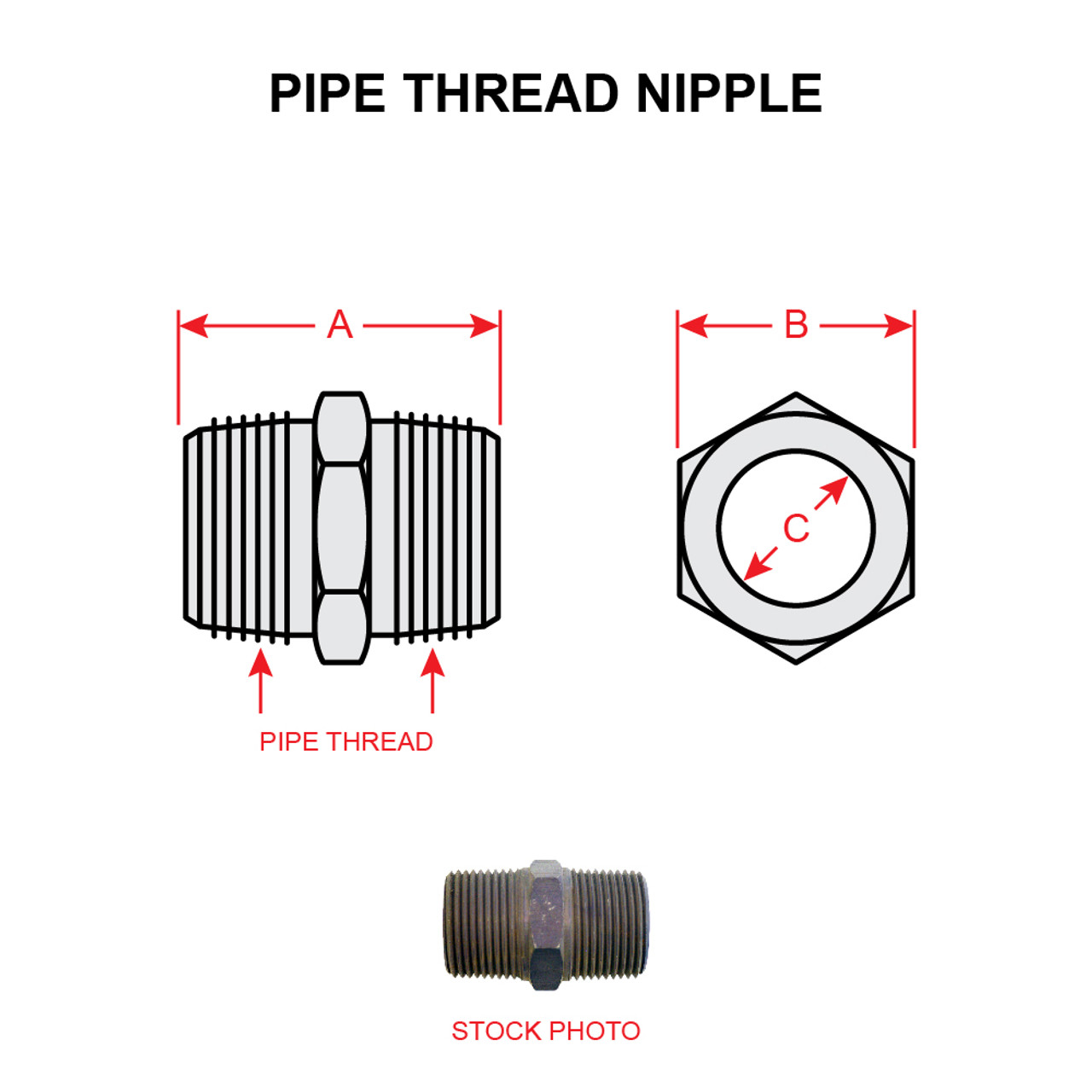 AN911-2D   PIPE THREAD NIPPLE