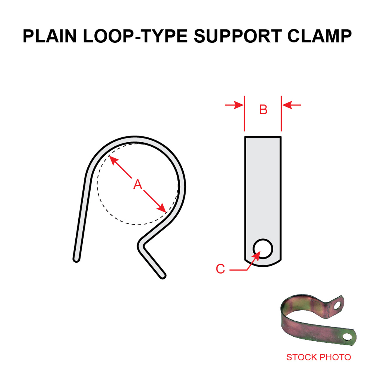 AN742-6   LOOP-TYPE SUPPORT CLAMP - PLAIN