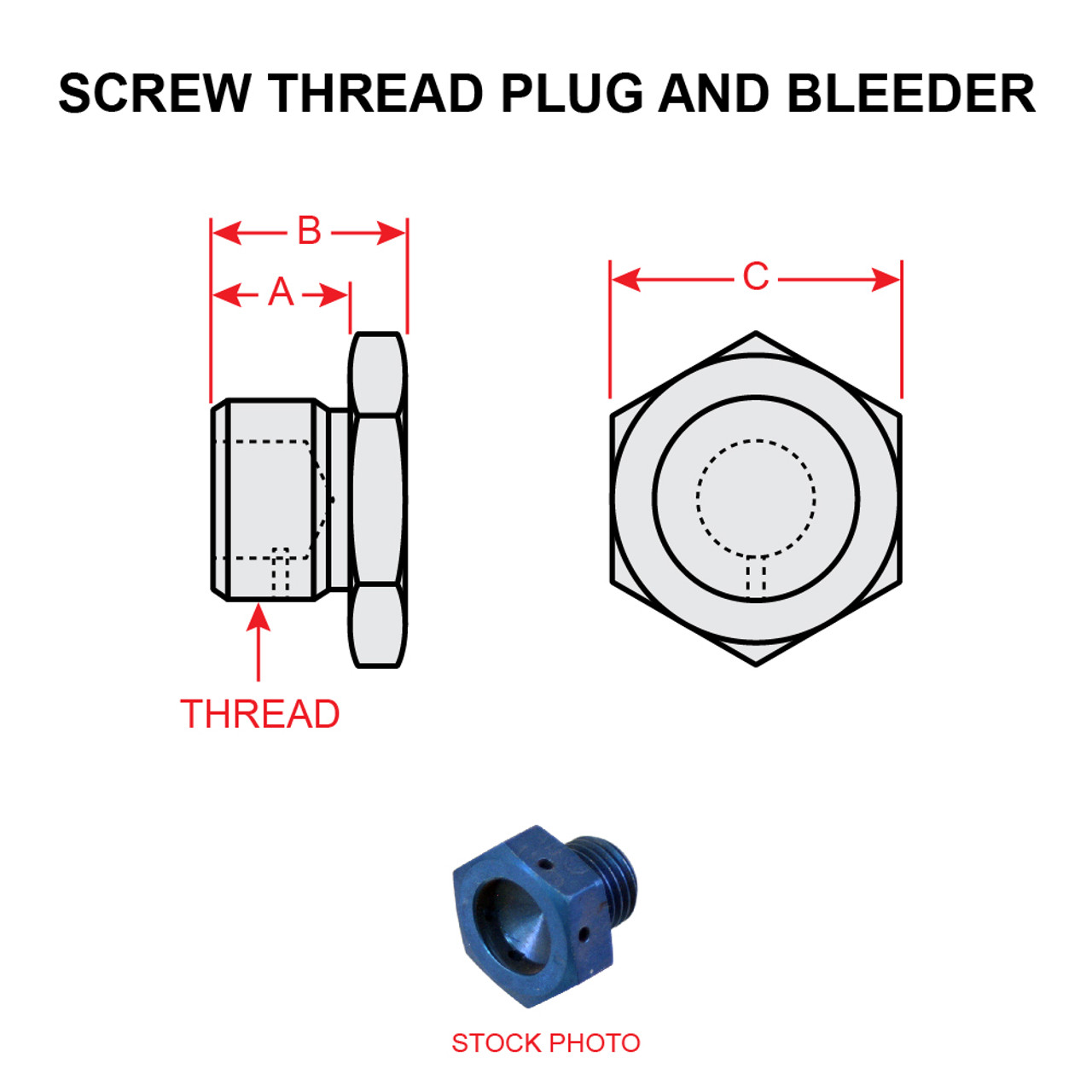 AN814-4   SCREW THREAD PLUG AND BLEEDER