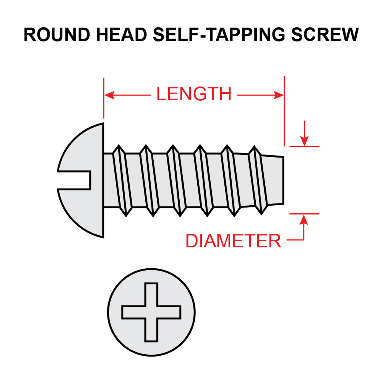 AN530-8R8   ROUND HEAD SELF-TAPPING SCREW