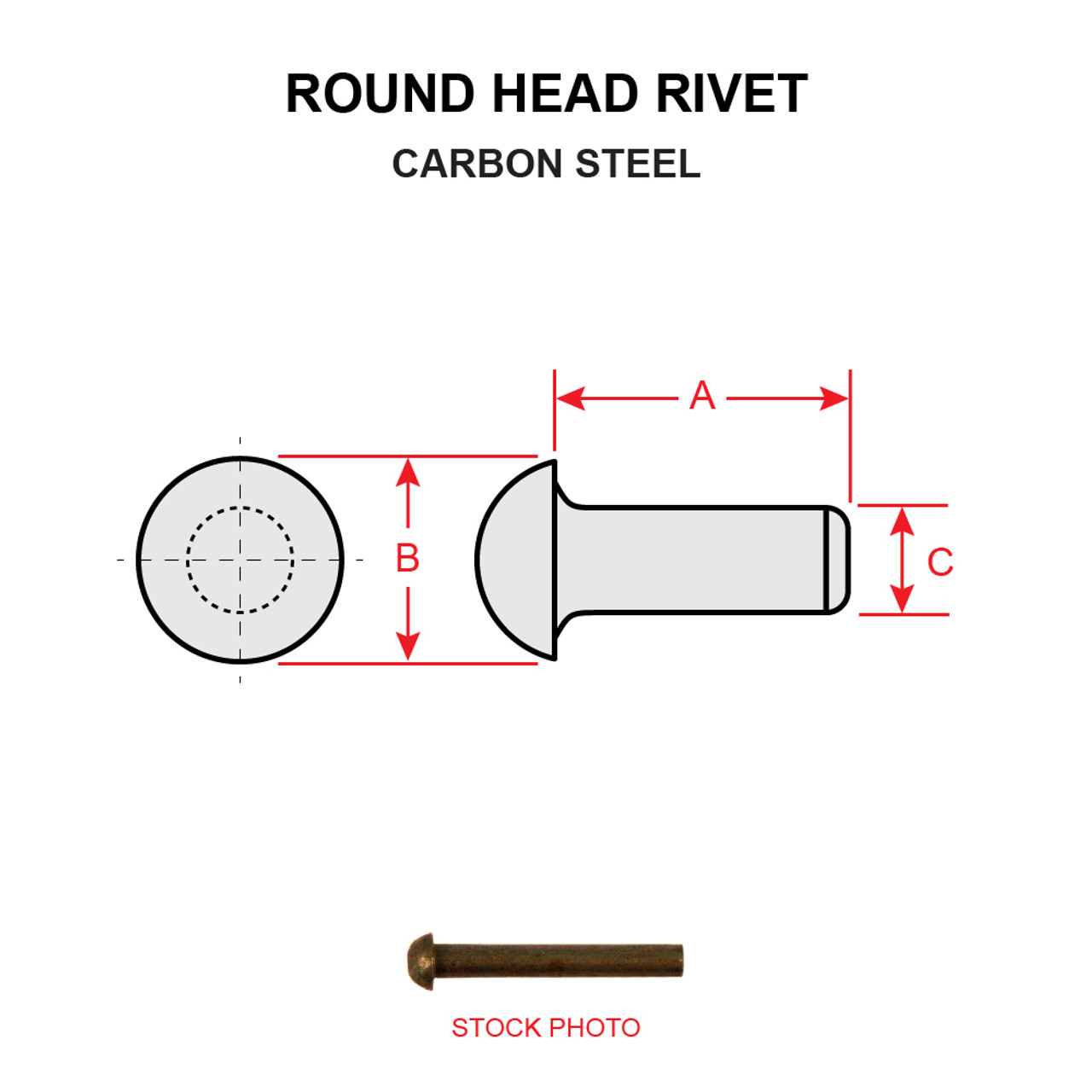 AN435-2C3   ROUND HEAD RIVET