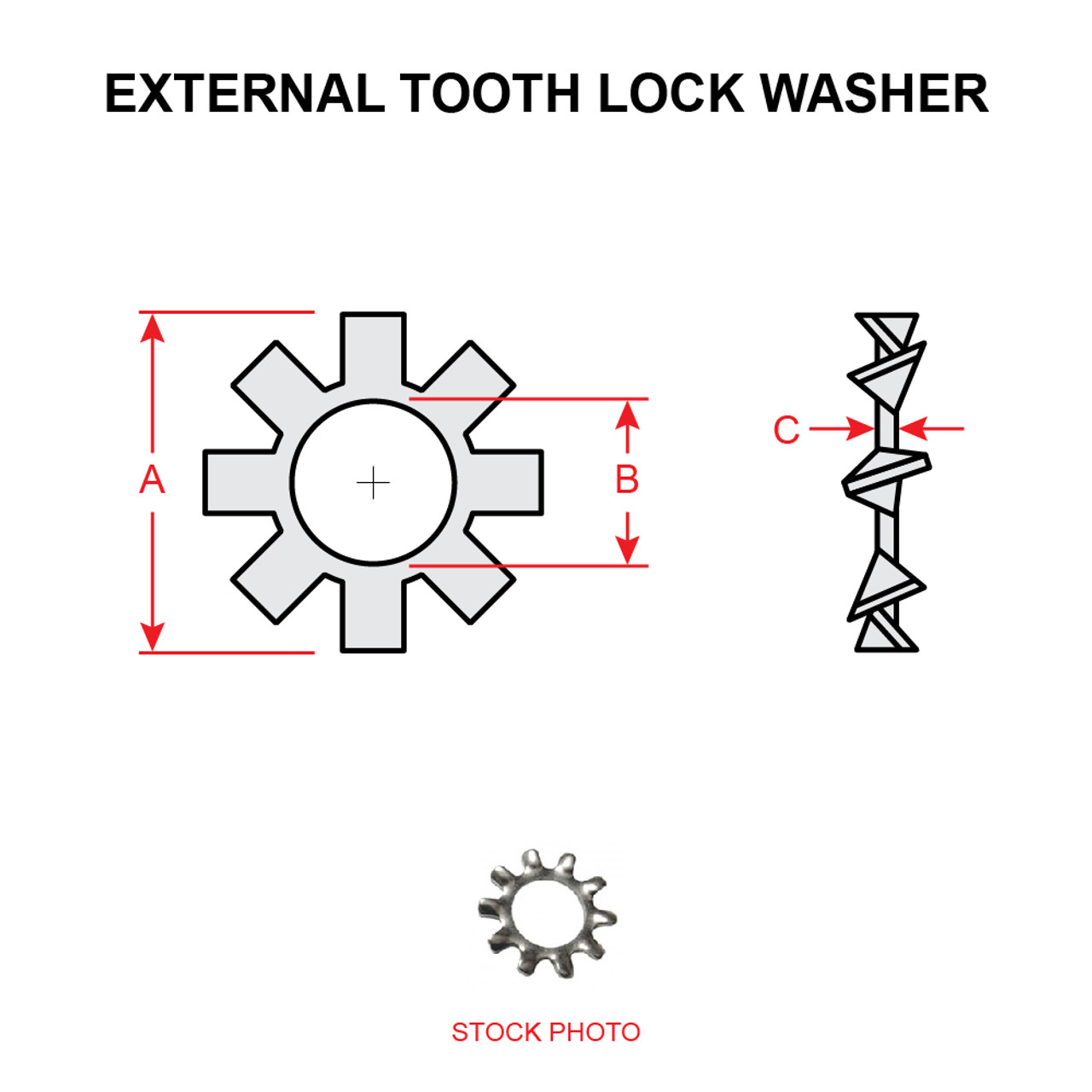 AN936B10 EXTERNAL TOOTH LOCK WASHER