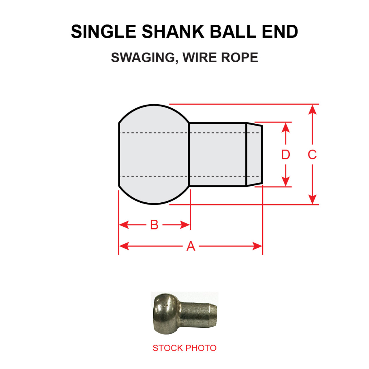 AN664C6   SINGLE SHANK BALL TERMINAL