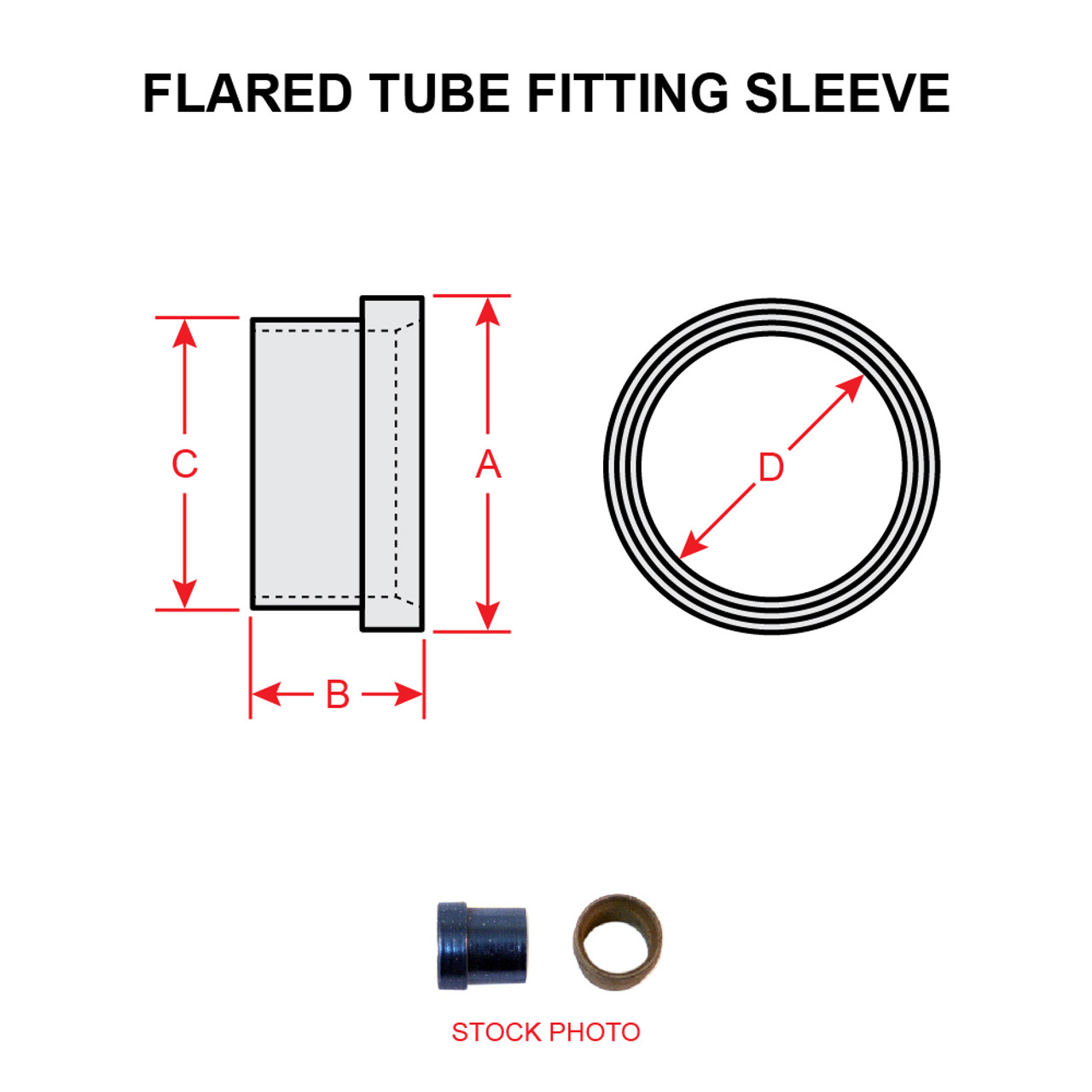 AN819-10D   FLARED TUBE FITTING SLEEVE