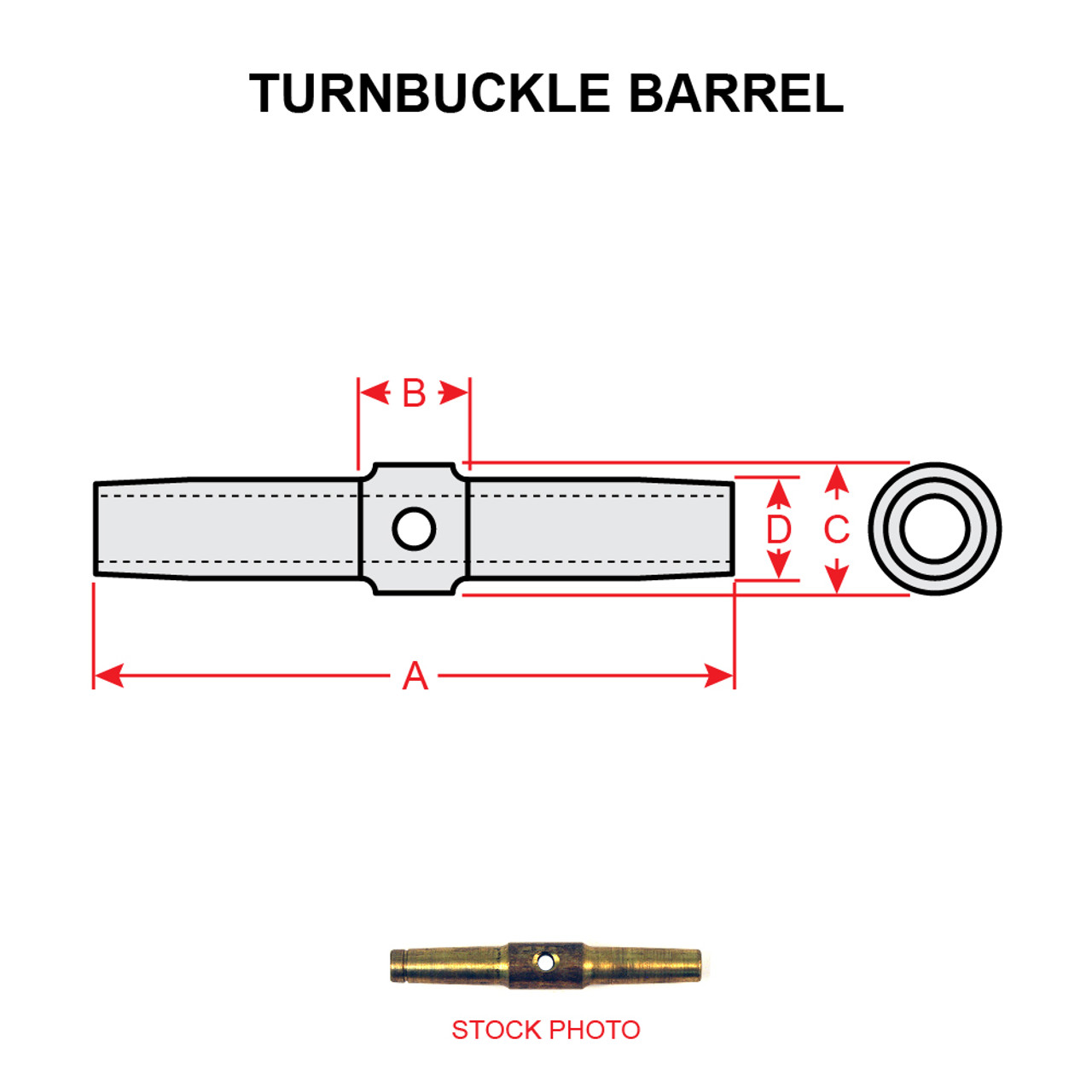 AN155-80L   TURNBUCKLE BARREL - LONG