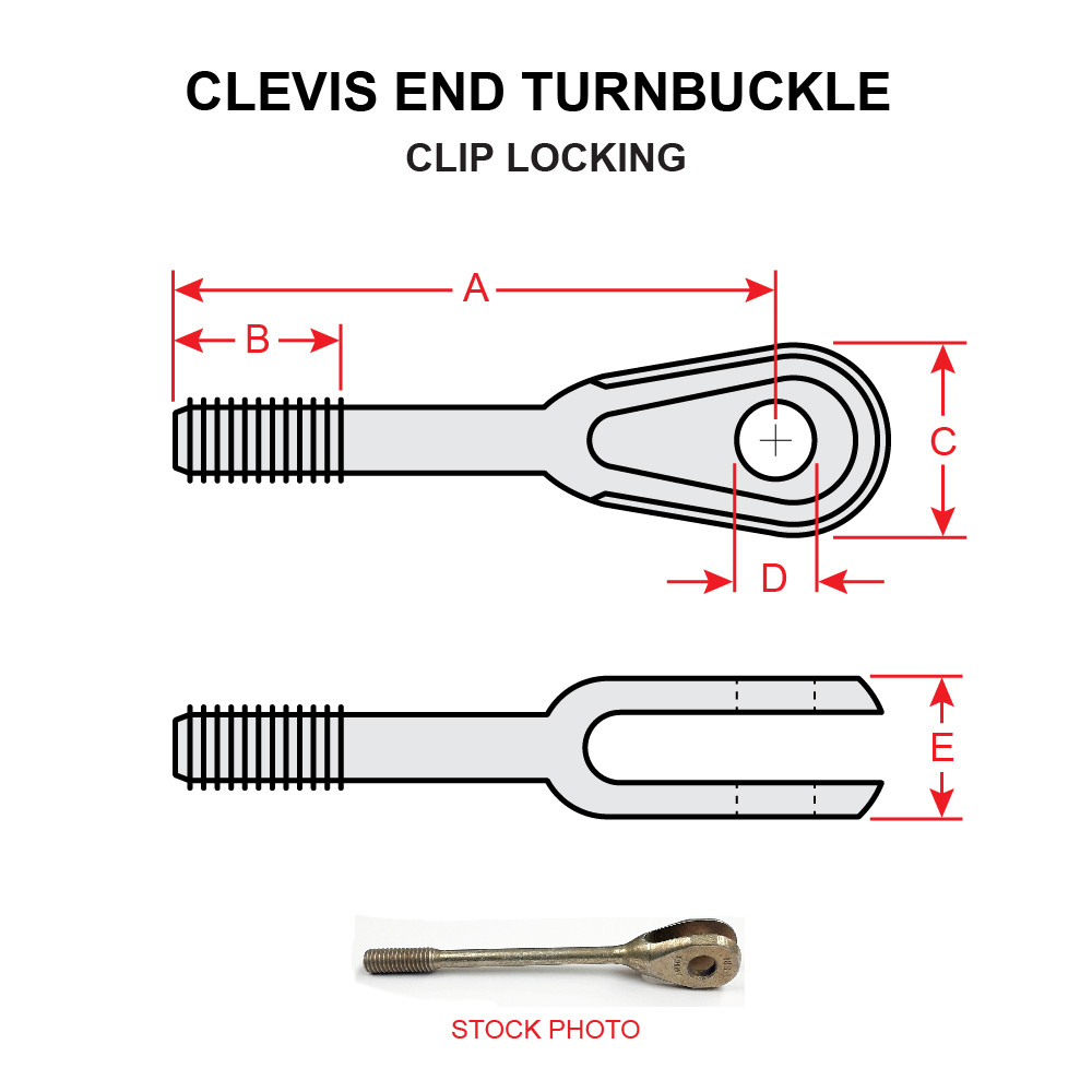 MS21252-3RS CLEVIS TURNBUCKLE FORK - RIGHT HAND SHORT - Univair