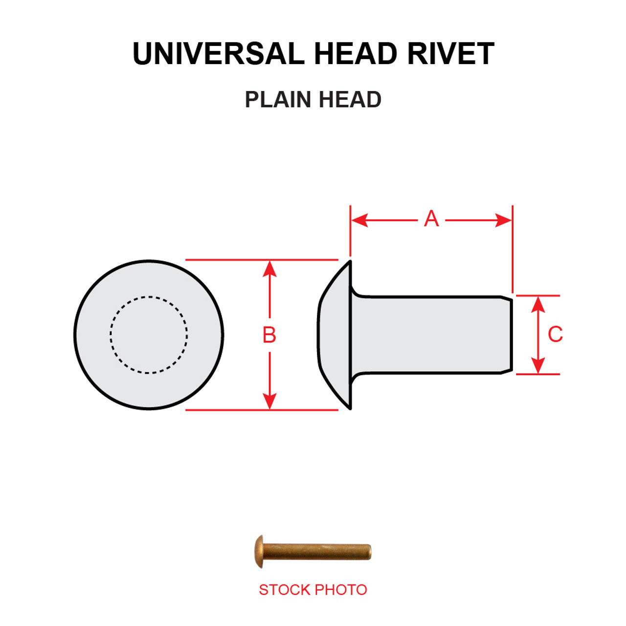 AN470A3-5   UNIVERSAL HEAD RIVET