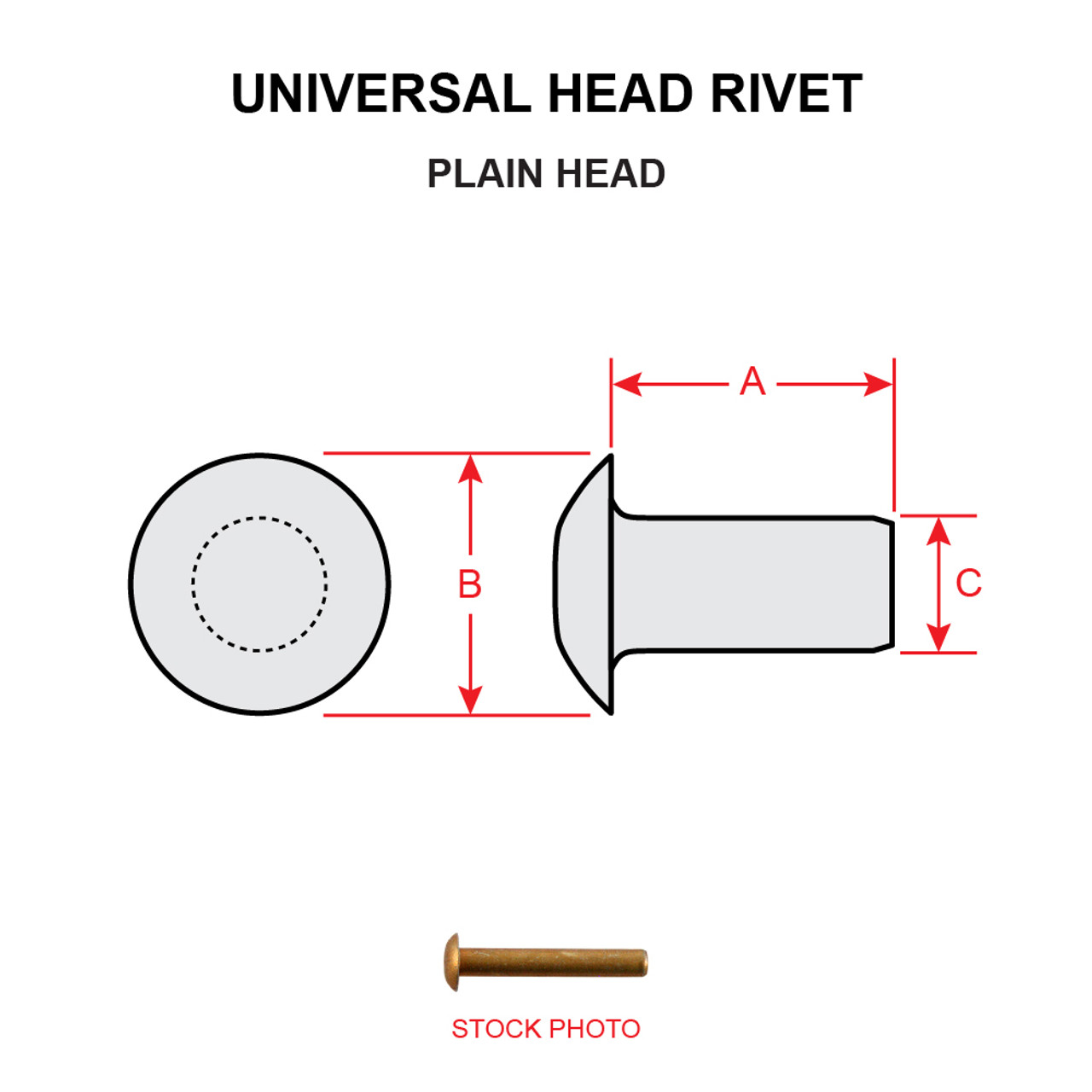 AN470A4-12   UNIVERSAL HEAD RIVET