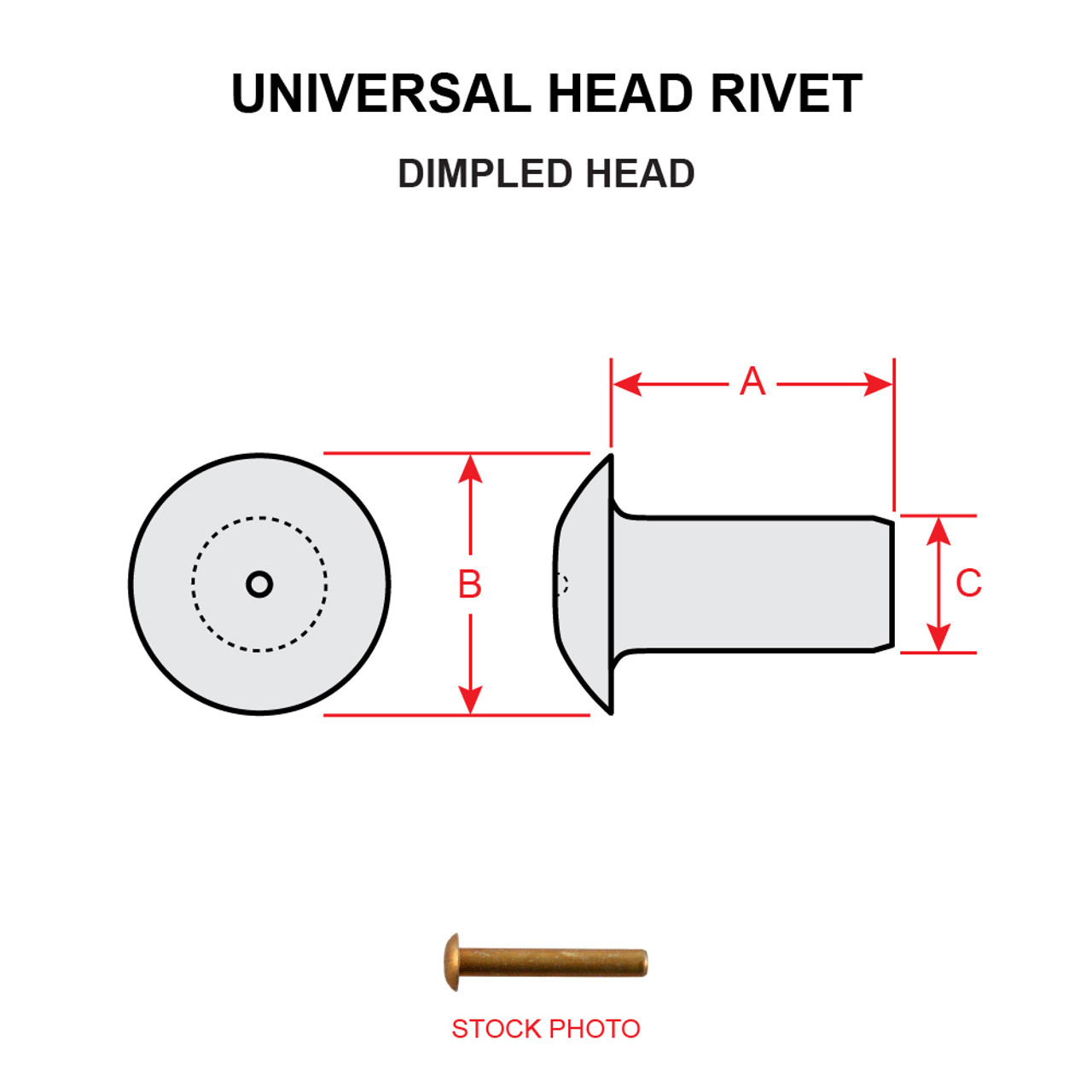 MS20470AD5-10   UNIVERSAL HEAD RIVET