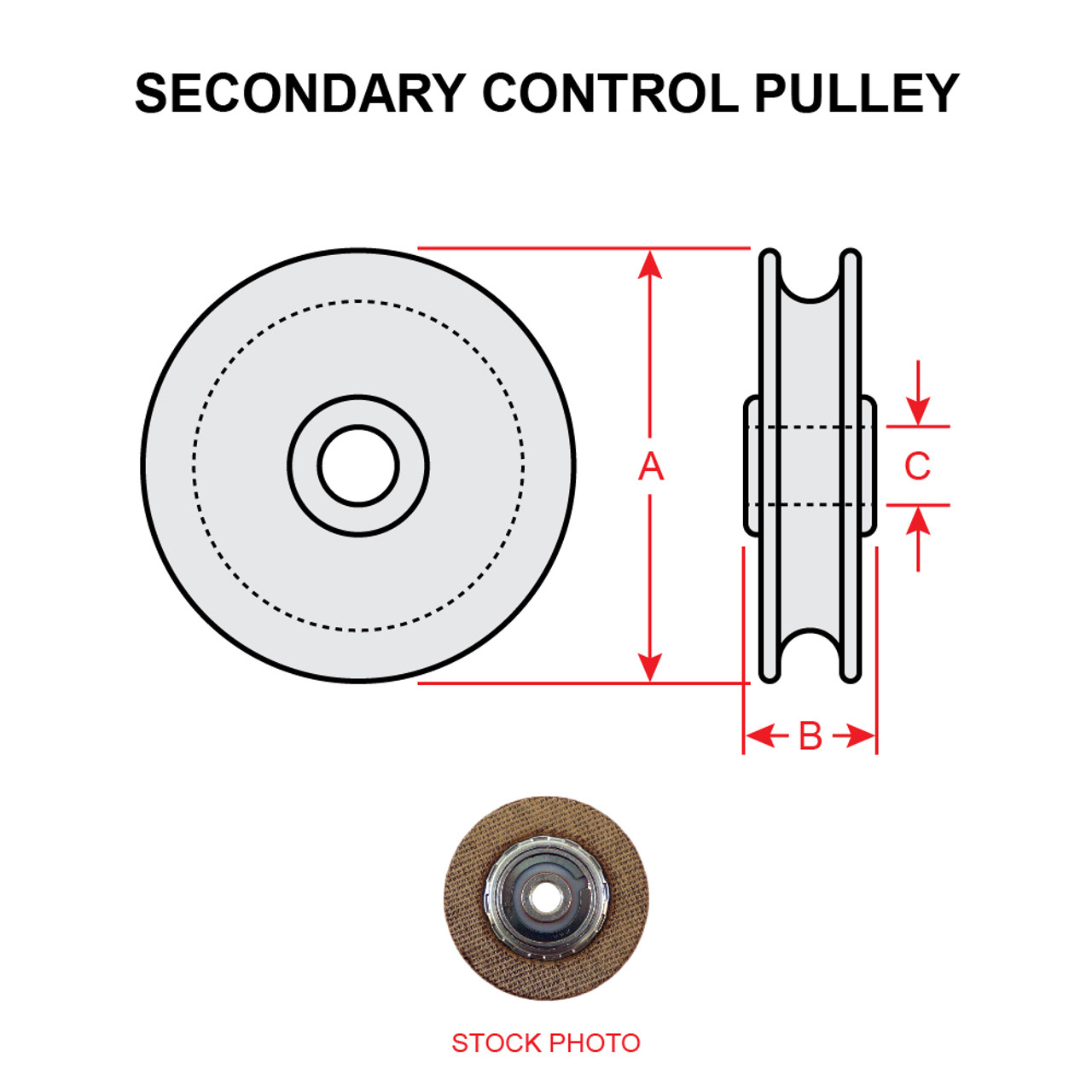 MS20219-2 SECONDARY CONTROL PULLEY