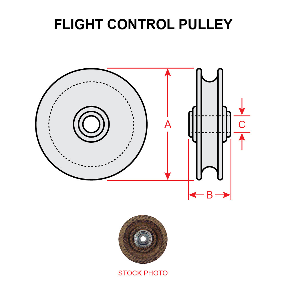MS20220-1 FLIGHT CONTROL PULLEY - Univair Aircraft Corporation