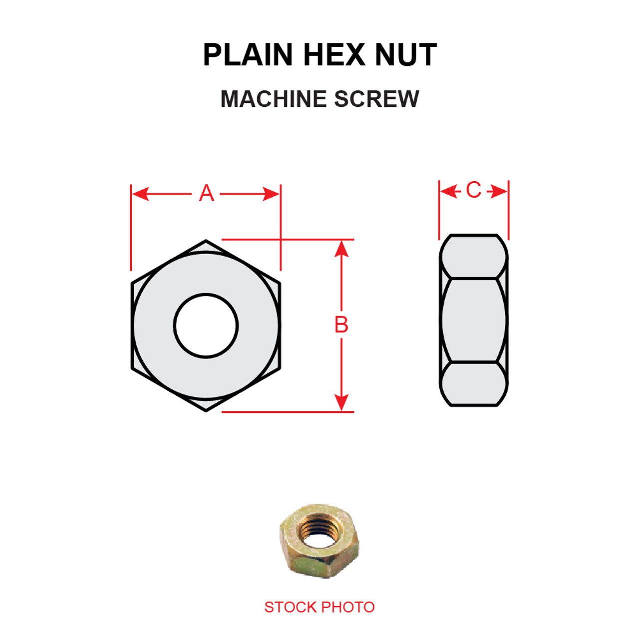 MS35649-202   PLAIN HEX NUT