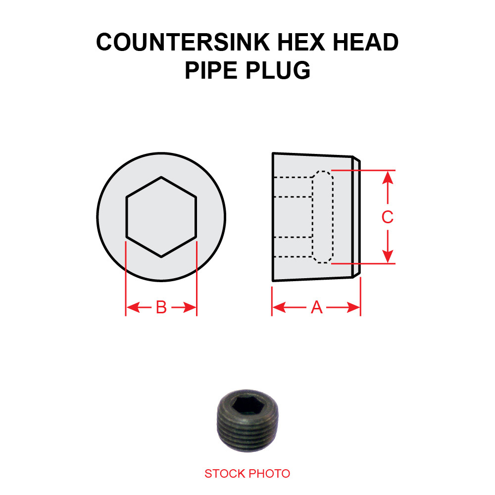 MS27769-2 COUNTERSINK HEX HEAD PIPE PLUG - Univair Aircraft