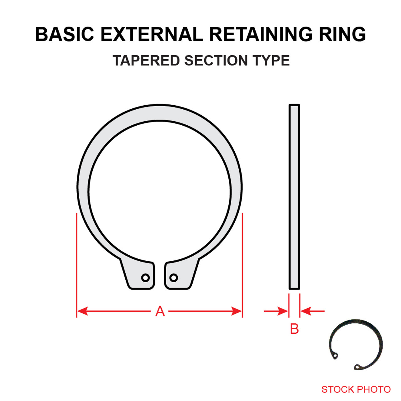 MS16625-2143   BASIC EXTERNAL RETAINING RING
