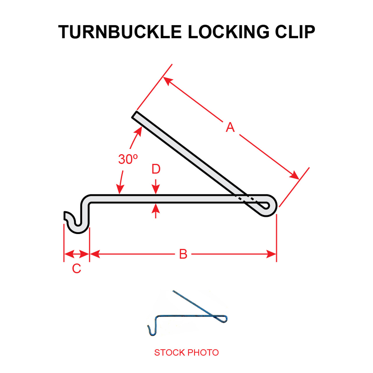 MS21256-1 TURNBUCKLE SAFETY CLIP - Univair Aircraft Corporation