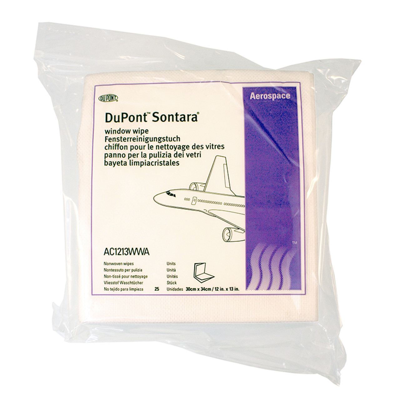 AC1213WWA   DUPONT WINDOW WIPES - 25 EACH