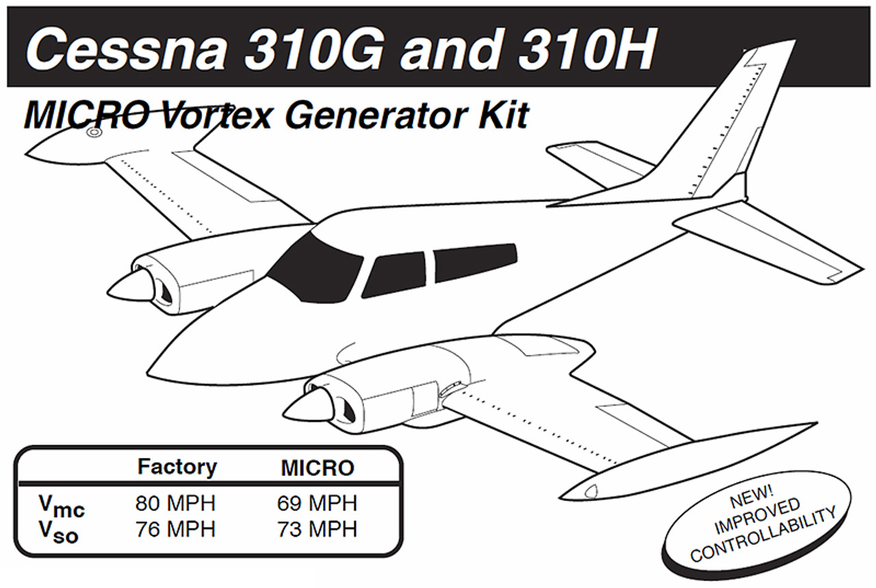 VG5025   MICRO VORTEX GENERATOR KIT - CESSNA 310G-J