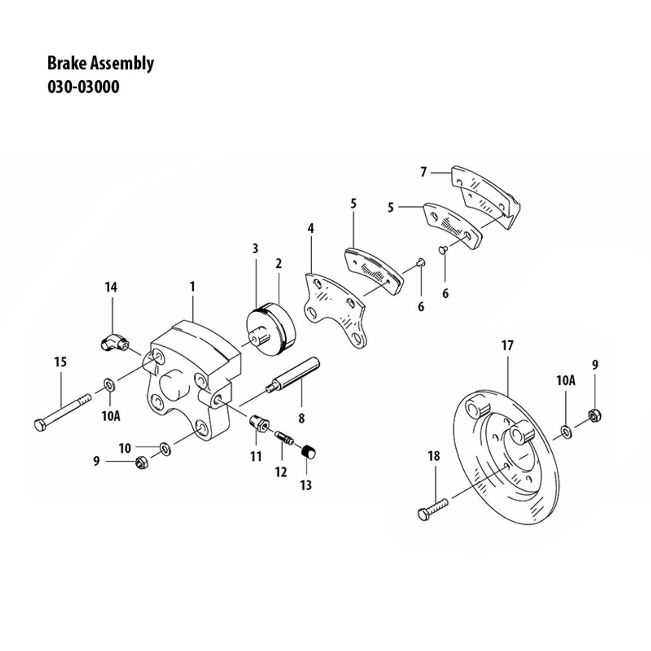 030-03000   CLEVELAND BRAKE ASSEMBLY