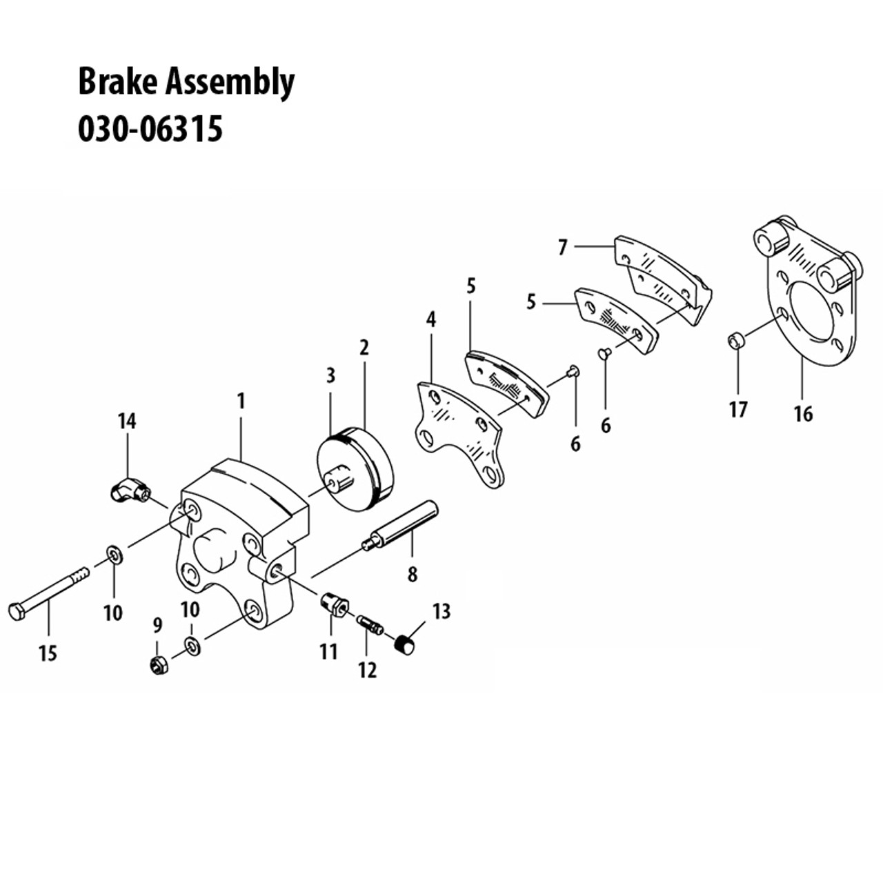 030-06315   CLEVELAND BRAKE ASSEMBLY