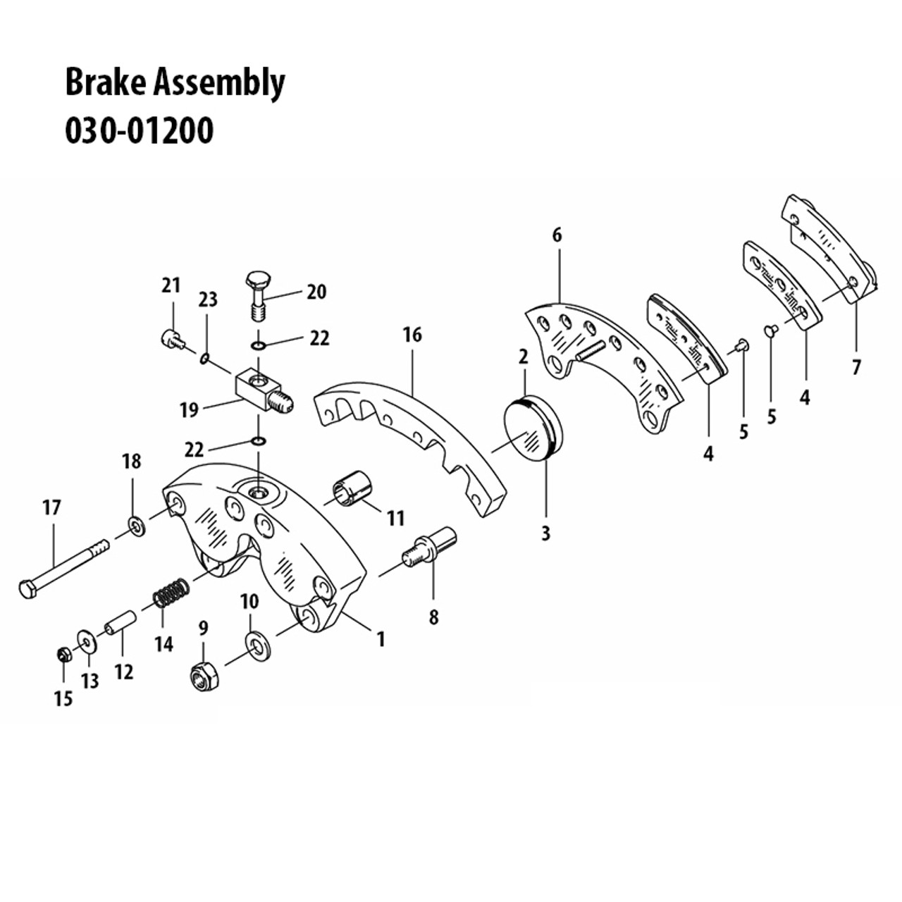 030-01200   CLEVELAND BRAKE ASSEMBLY