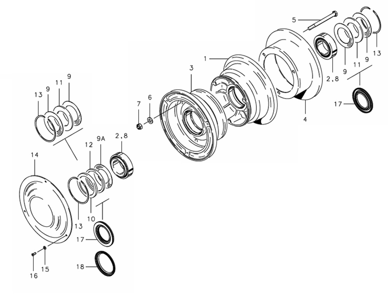 040-07505   CLEVELAND MAIN WHEEL ASSEMBLY