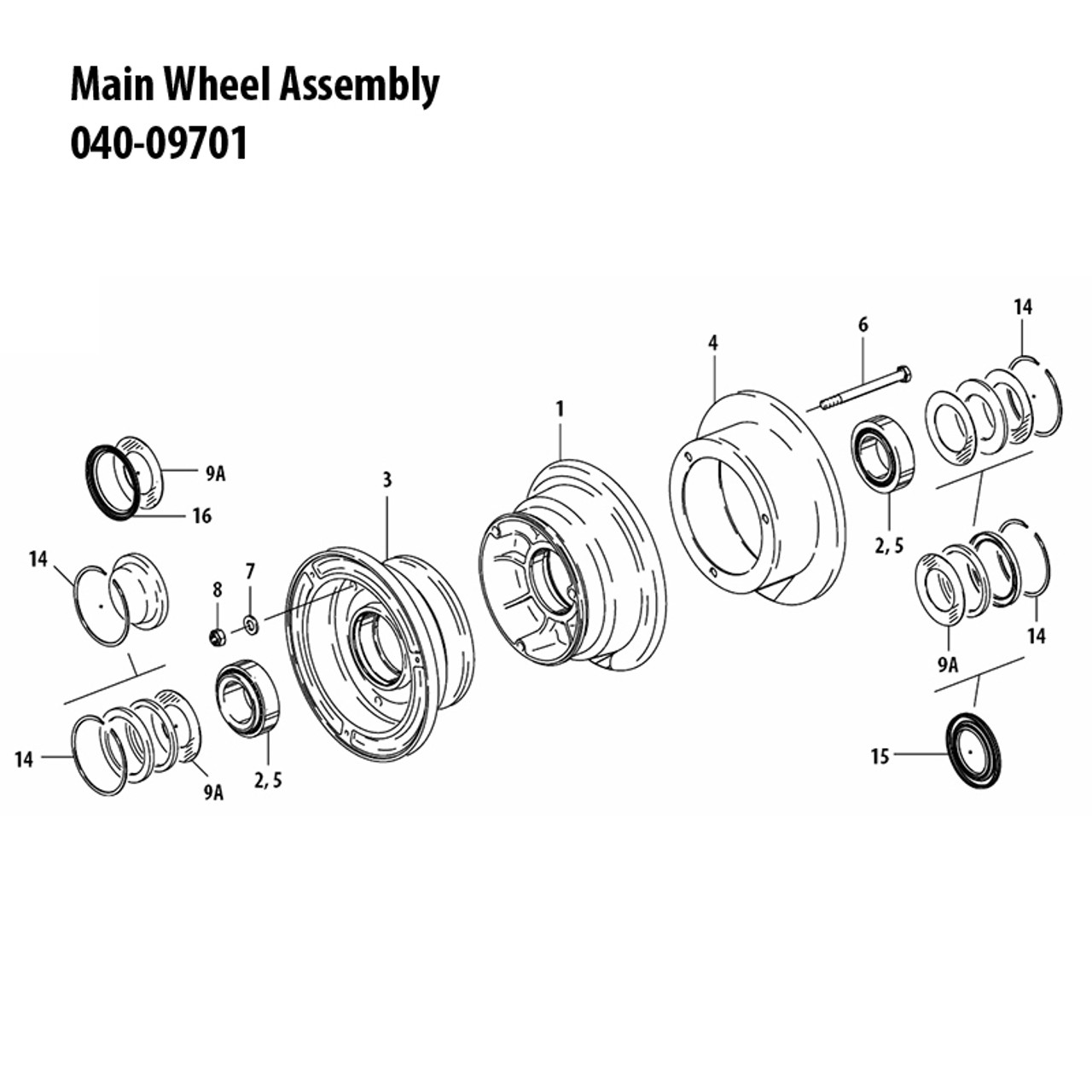 040-09701 CLEVELAND MAIN WHEEL ASSEMBLY - Univair Aircraft Corporation