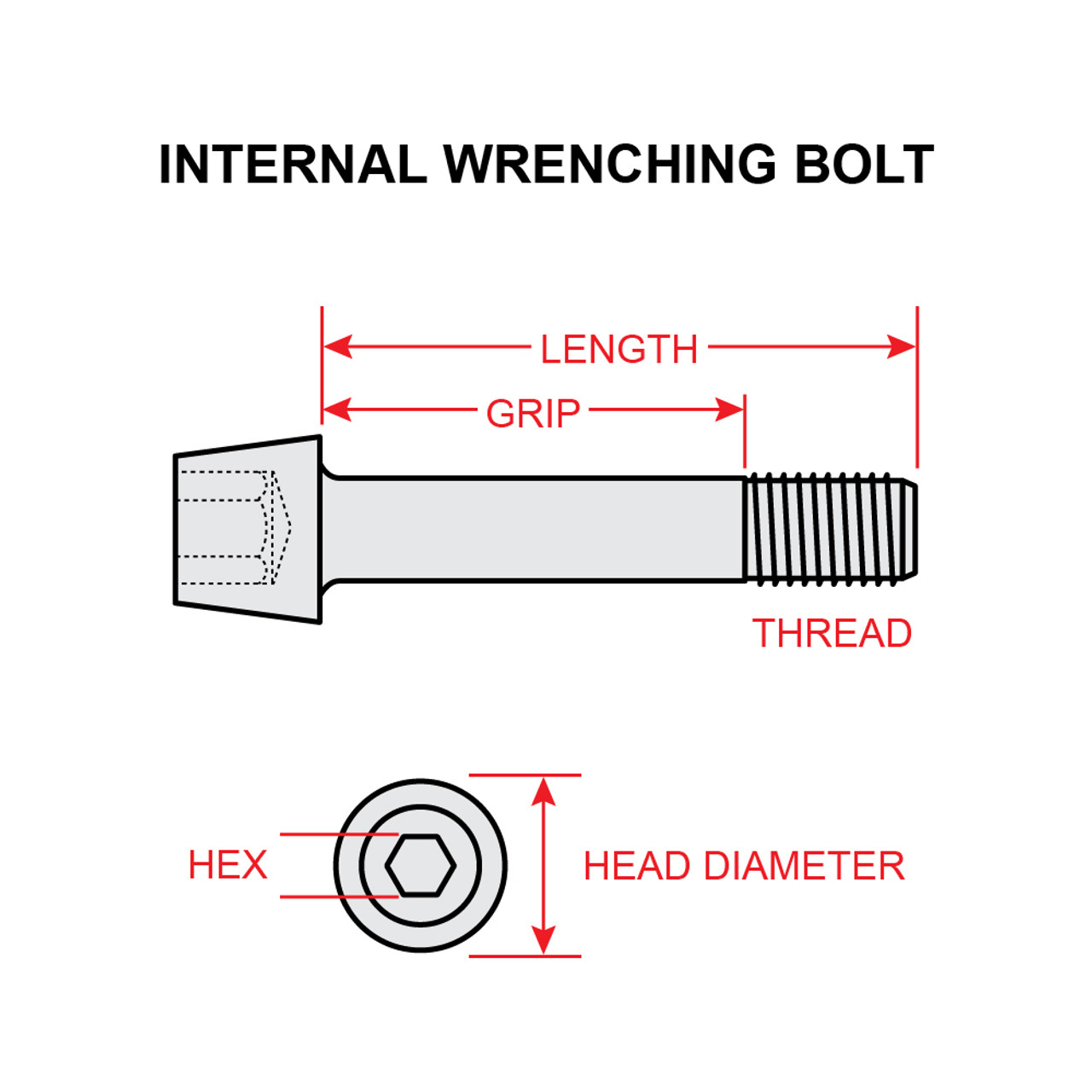 MS20005-5   INTERNAL WRENCHING BOLT