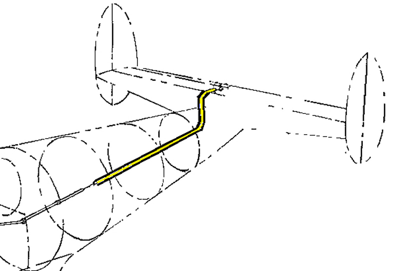 F52274   ERCOUPE TRIM WIRE CONDUIT - REAR