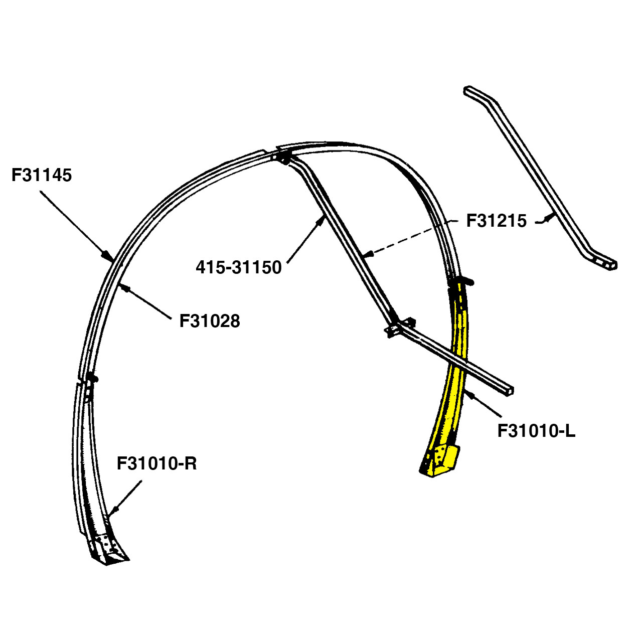 F31010-L   ERCOUPE FRAME - LEFT