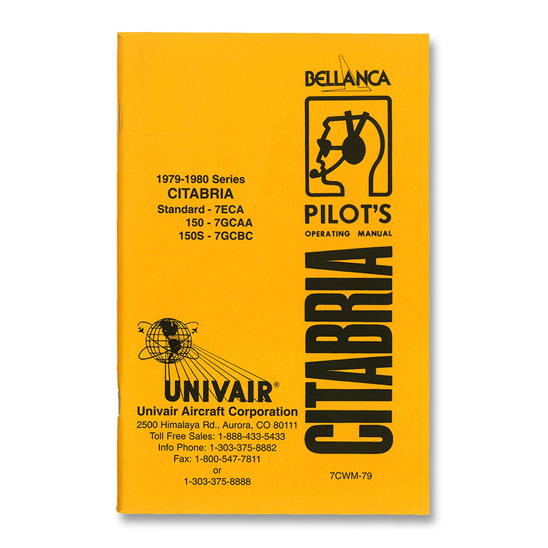 7CWM-79 CITABRIA 1979-1980 OPERATORS MANUAL - Univair Aircraft
