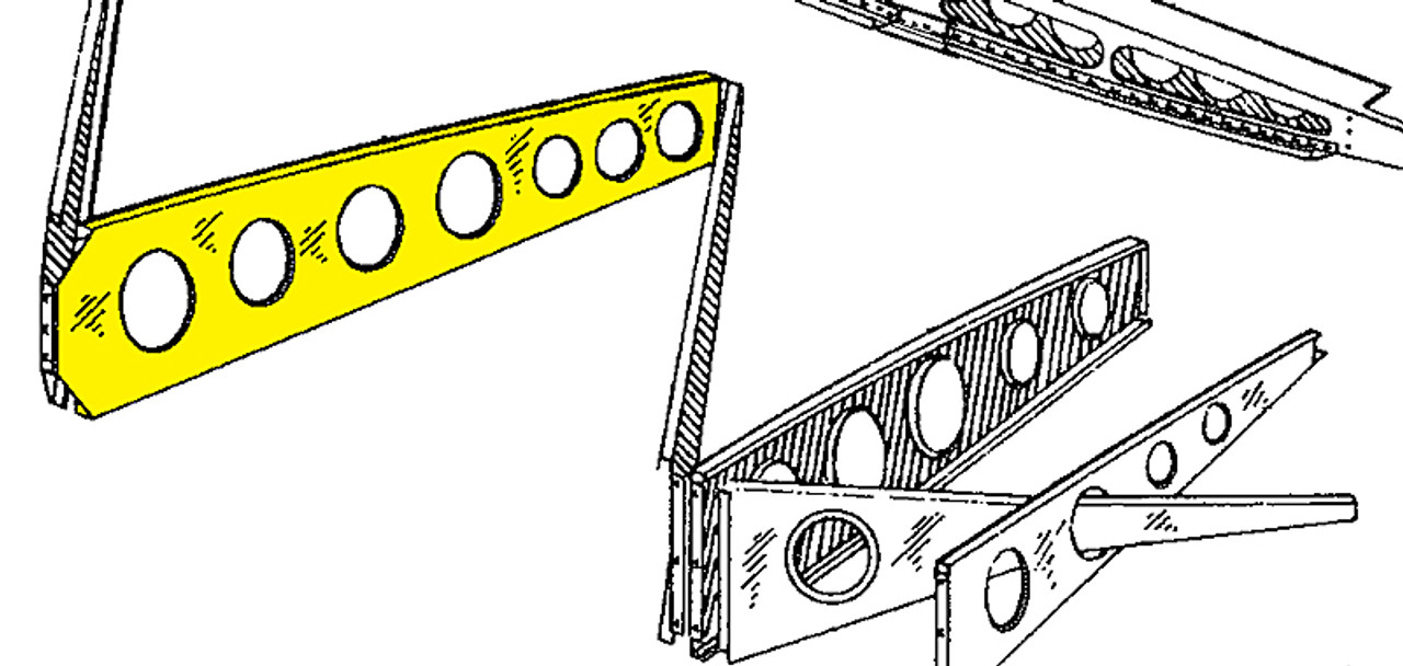 F14052-L   ERCOUPE #5 DIAGONAL RIB - LEFT