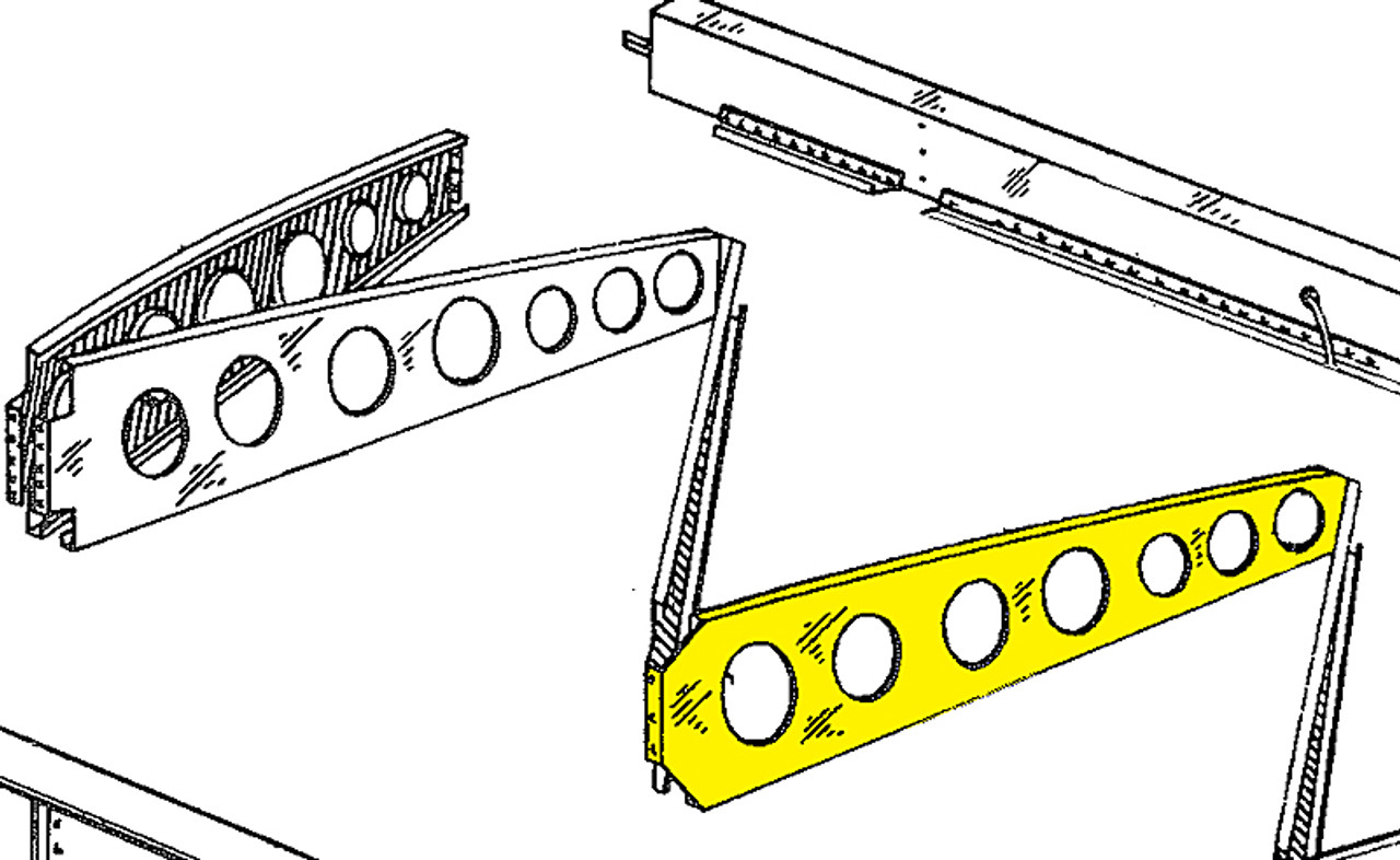 F14051-1-L   ERCOUPE DIAGONAL RIB - LEFT