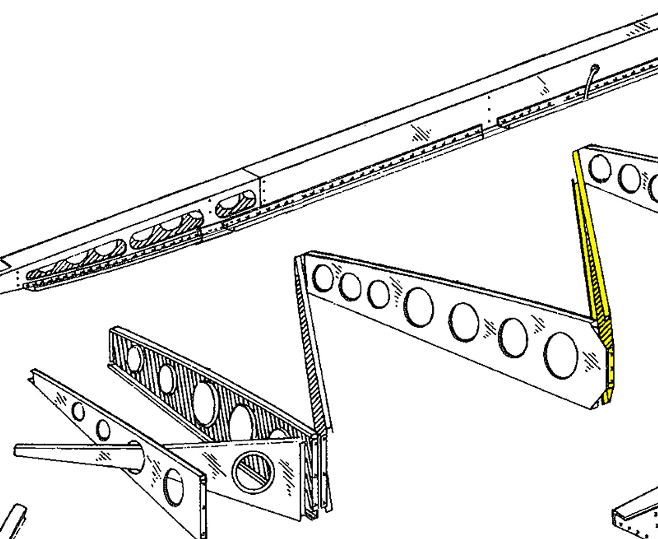 F14051-2-L   ERCOUPE #4 DIAGONAL RIB - LEFT