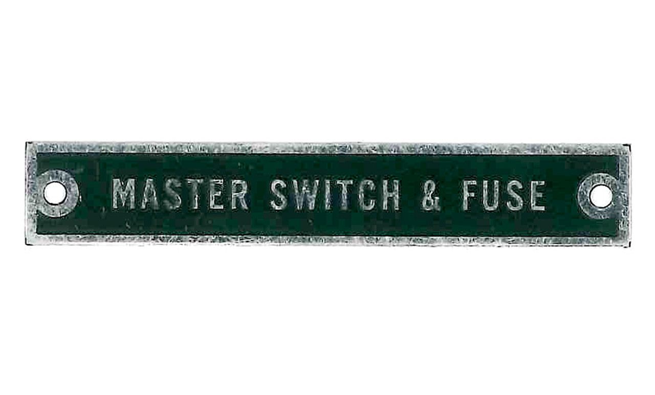 415-54016-S   ERCOUPE MASTER SWITCH AND FUSE PLACARD