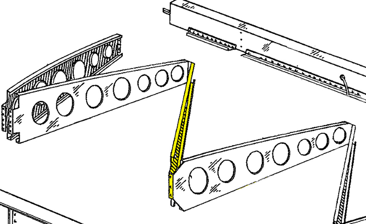 F14051-1-R   ERCOUPE DIAGONAL RIB - RIGHT