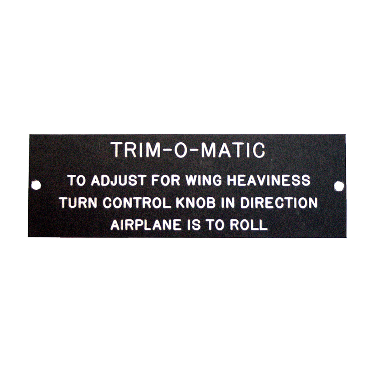 415-52190   ERCOUPE TRIM-O-MATIC PLACARD