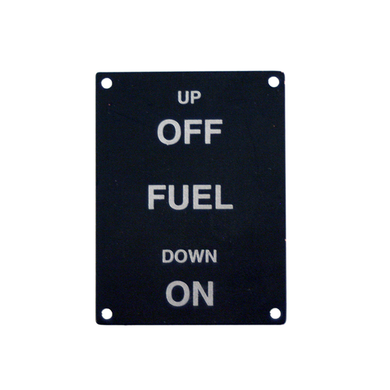 U3-460-2   AERONCA FUEL PLACARD PLATE