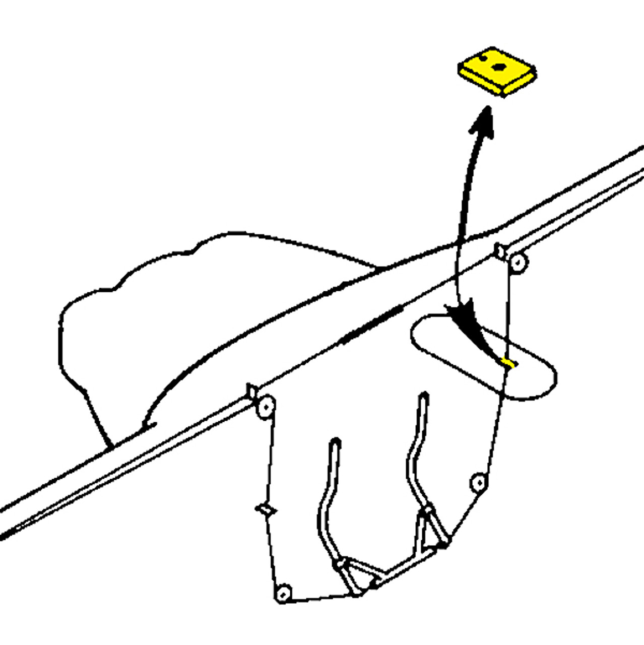 U18102   LUSCOMBE AILERON CABLE FAIRLEAD