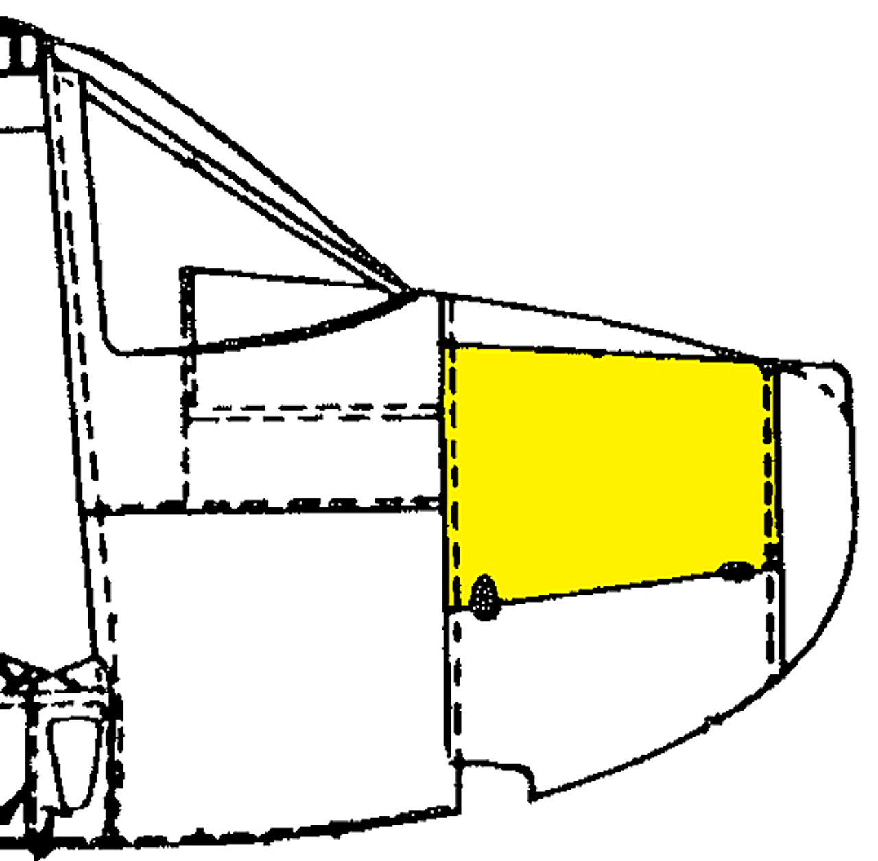 U086085-6   LUSCOMBE SIDE COWL DOOR - RIGHT