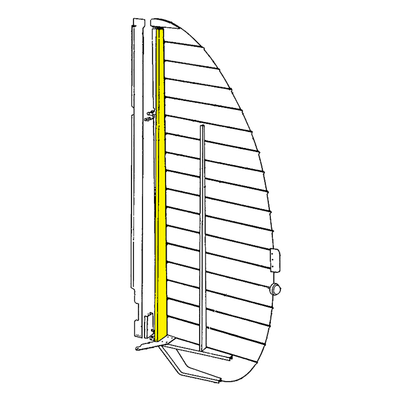 U18431   LUSCOMBE SQUARE TIP RUDDER SPAR