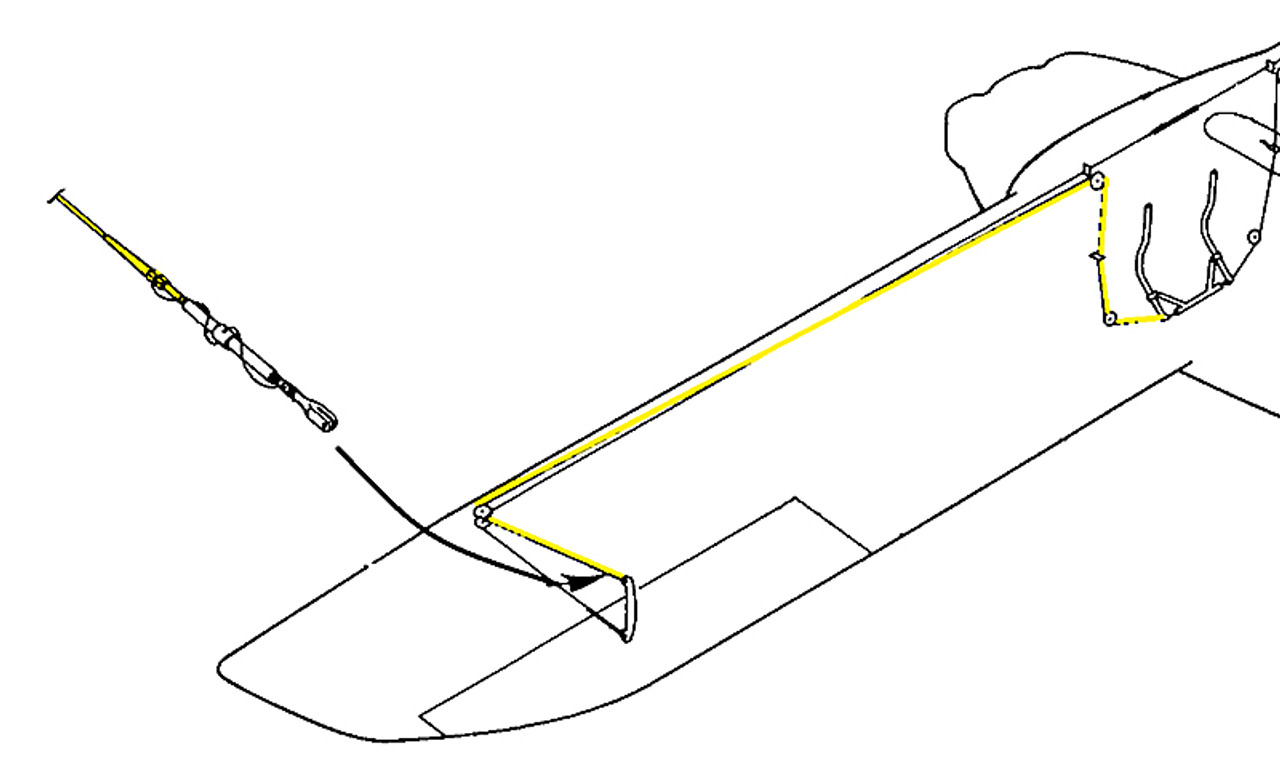 U285014S   LUSCOMBE STICK TO AILERON CONTROL CABLE