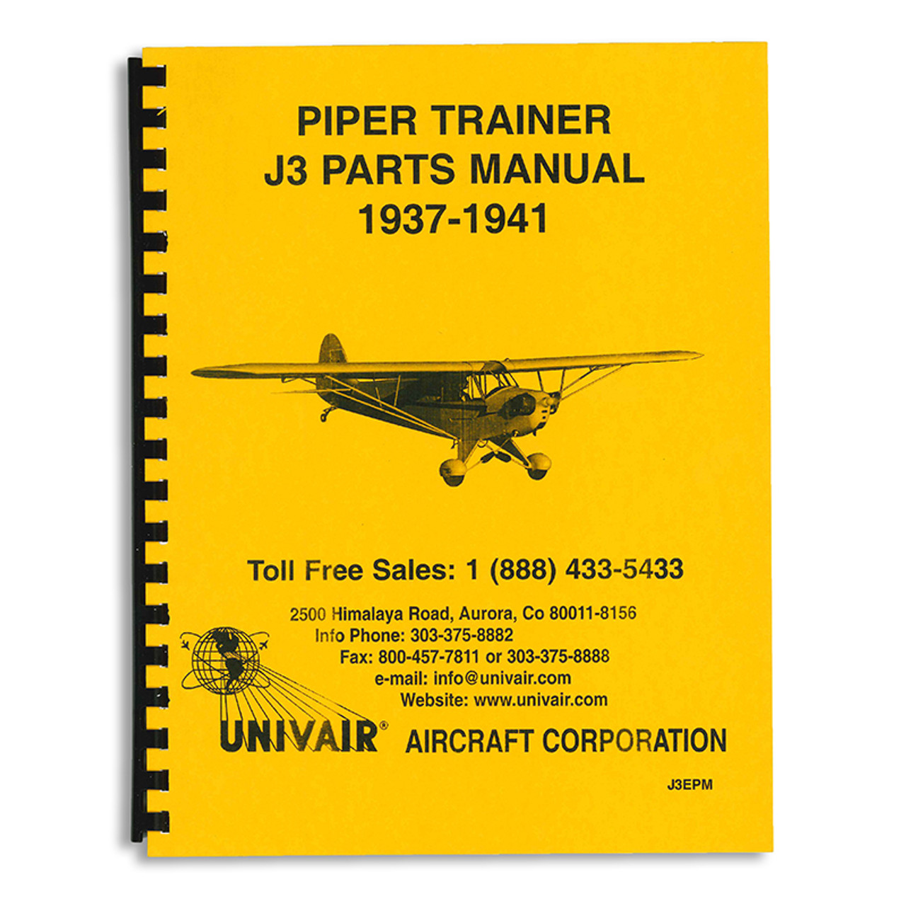 J3EPM   PIPER J-3 PARTS MANUAL, 1937-41